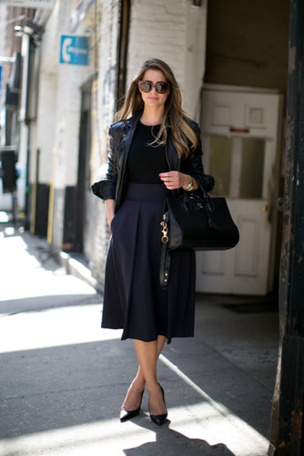 Ladylike with a touch of leather.
Ladylike with a touch of leather.