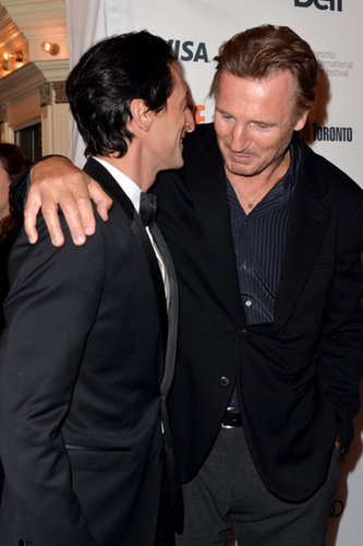 Adrien Brody and Liam Neeson shared a moment at the Third Person premiere.
Adrien Brody and Liam Neeson shared a moment at the Third Person premiere.