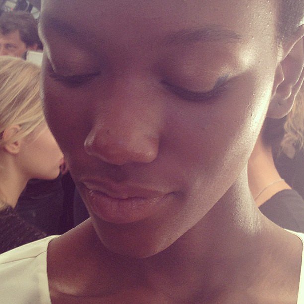 The cubed eyeliner at Derek Lam was inspired by the checkered patterns in the collection.
The cubed eyeliner at Derek Lam was inspired by the checkered patterns in the collection.