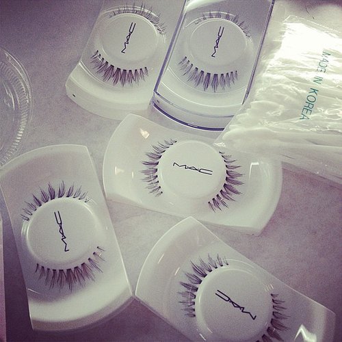 Lashes, lashes, lashes spotted backstage at Carolina Herrera.
Lashes, lashes, lashes spotted backstage at Carolina Herrera.