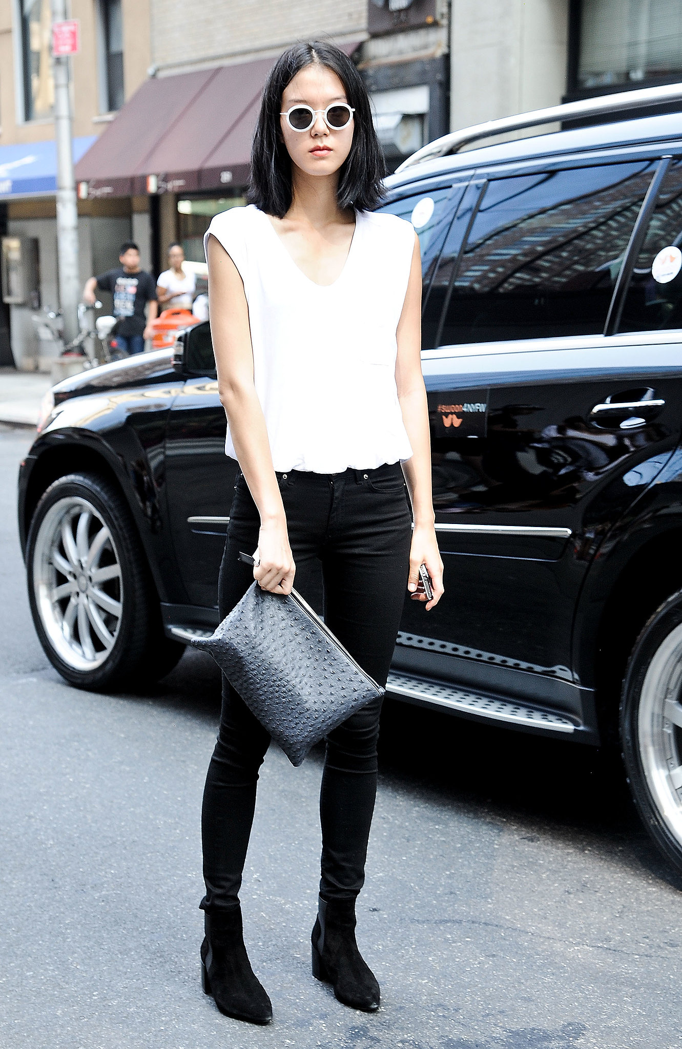 Effortlessly cool in white and black. 
