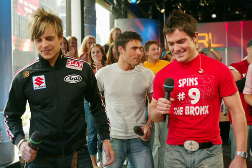 Boy band BBMak visited the TRL studio in NYC in 2002.
Boy band BBMak visited the TRL studio in NYC in 2002.