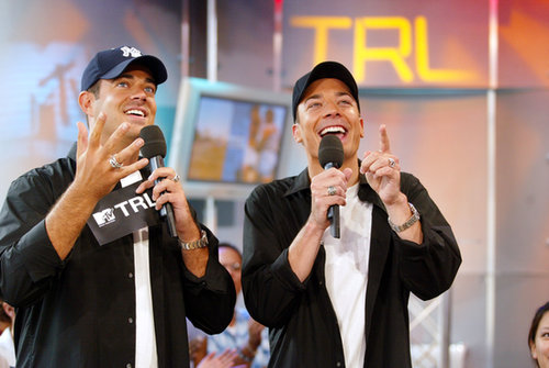 Jimmy Fallon (and a matching Carson Daly) played a game on TRL in 2002.
Jimmy Fallon (and a matching Carson Daly) played a game on TRL in 2002.