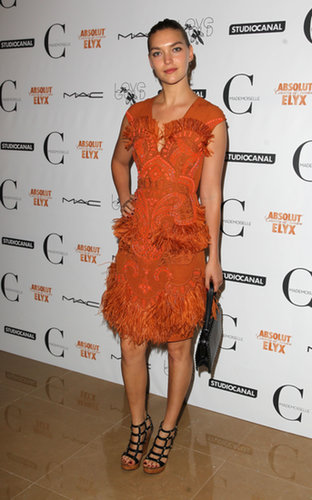 At the Mademoiselle C screening, Arizona Muse was a vision in a textured and tasseled cocktail dress.
At the Mademoiselle C screening, Arizona Muse was a vision in a textured and tasseled cocktail dress.