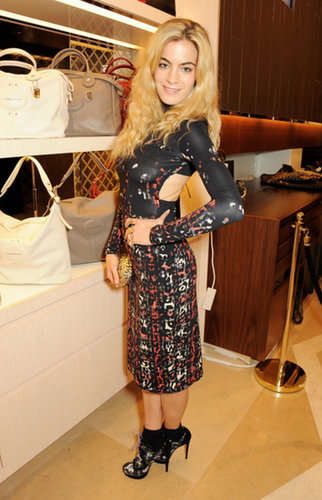 Chelsea Leyland worked every angle of her sheath at the Longchamp London flagship opening.
Chelsea Leyland worked every angle of her sheath at the Longchamp London flagship opening.