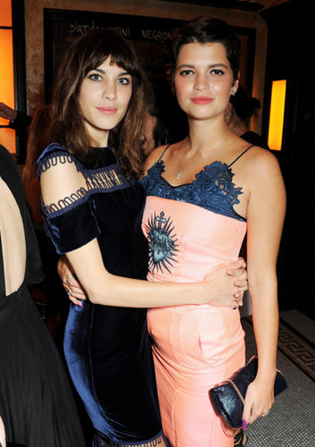 Alexa Chung and Pixie Geldof complemented each other's navy-detailed cocktail dresses at the British Vogue dinner.
Alexa Chung and Pixie Geldof complemented each other's navy-detailed cocktail dresses at the British Vogue dinner.