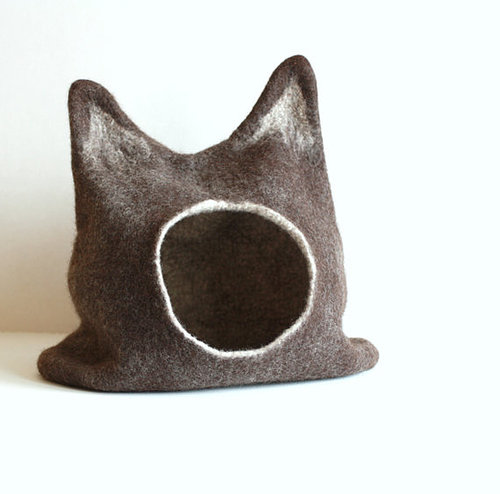 This cat bed ($89) is like a fantastic mash-up of Where the Wild Things Are and Batman. We love the ears!
This cat bed ($89) is like a fantastic mash-up of Where the Wild Things Are and Batman. We love the ears!