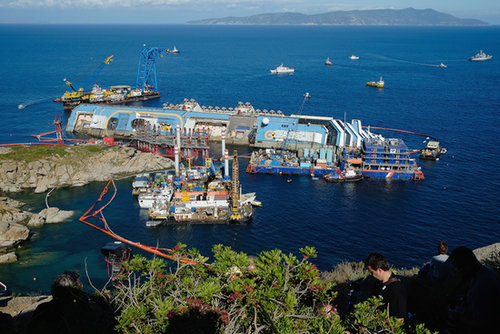The size of the ship could be seen with an aerial view.
The size of the ship could be seen with an aerial view.