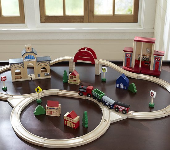 Pottery Barn Kids Wooden Train Set Pottery Barn Kids Wooden Train Set