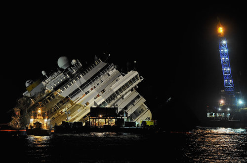 The Costa Concordia cruise ship was successfully righted around 4 a.m. local time.
The Costa Concordia cruise ship was successfully righted around 4 a.m. local time.