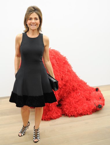 Lisa Perry was a standout in black against the colorful collection at Galerie Perrotin.
Lisa Perry was a standout in black against the colorful collection at Galerie Perrotin.