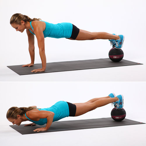 Feet on Medicine Ball Push-Up Feet on Medicine Ball Push-Up
