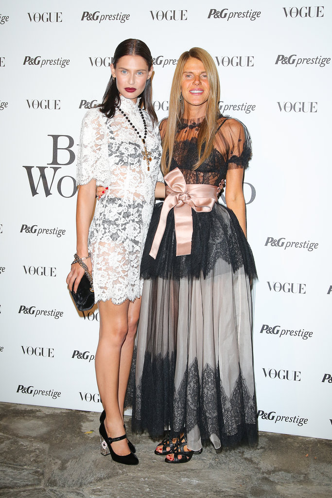 At Beauty in Wonderland, Anna Dello Russo and Bianca Balti were certainly beauties in their lacy designs.
At Beauty in Wonderland, Anna Dello Russo and Bianca Balti were certainly beauties in their lacy designs.