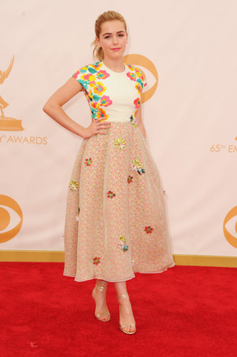 Someone who was also paying attention during Fashion Week? Kiernan Shipka, who picked a tea-length Delpozo Spring 2014 dress.
Someone who was also paying attention during Fashion Week? Kiernan Shipka, who picked a tea-length Delpozo Spring 2014 dress.