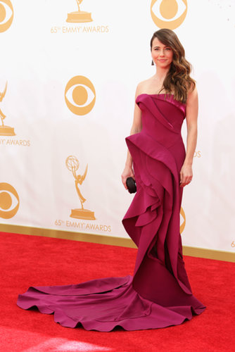 Ruffles ruled the night for Linda Cardellini, who picked a dramatic magenta Donna Karan Atelier gown. The dramatic look was finished off with Jimmy Choo shoes, Irene Neuwirth jewels, and a Rauwolf bag.
Ruffles ruled the night for Linda Cardellini, who picked a dramatic magenta Donna Karan Atelier gown. The dramatic look was finished off with Jimmy Choo shoes, Irene Neuwirth jewels, and a Rauwolf bag.