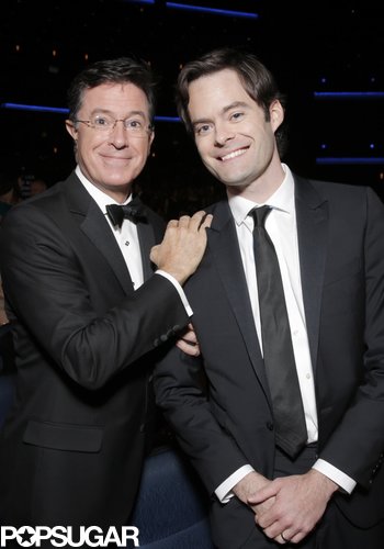 Stephen Colbert and Bill Hader met up during the show.
Stephen Colbert and Bill Hader met up during the show.