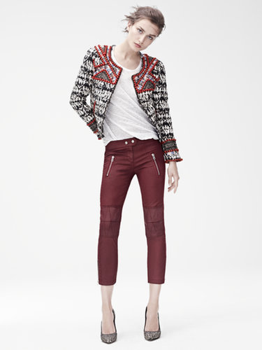 Isabel Marant for H&M
Jacket ($399), t-shirt ($35), trousers ($129), suede pumps ($199)
Photo courtesy of H&M
Isabel Marant for H&M
Jacket ($399), t-shirt ($35), trousers ($129), suede pumps ($199)
Photo courtesy of H&M