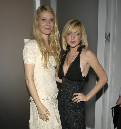 Gwyneth Paltrow posed with Lindsay Lohan at the NYC Cinema Society screening of Proof in September 2005.
Gwyneth Paltrow posed with Lindsay Lohan at the NYC Cinema Society screening of Proof in September 2005.