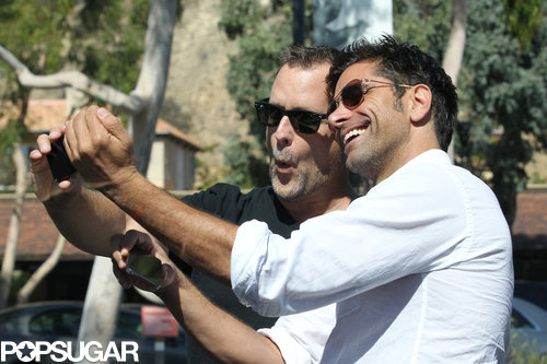 In September 2013, John Stamos and Dave Coulier took snaps together in LA.
In September 2013, John Stamos and Dave Coulier took snaps together in LA.