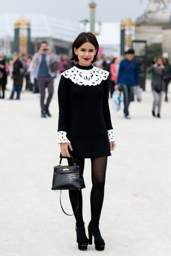 Outside Viktor & Rolf, Miroslava Duma did a prim play on black and white.
Outside Viktor & Rolf, Miroslava Duma did a prim play on black and white.