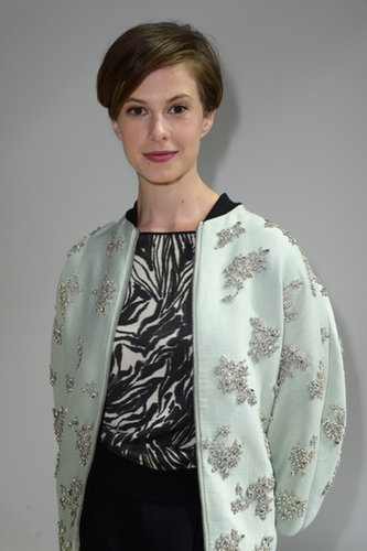 At Giambattista Valli, Elettra Wiedemann topped her design with a pastel layer.
At Giambattista Valli, Elettra Wiedemann topped her design with a pastel layer.