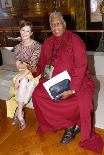 André Leon Talley chatted with Elettra Wiedemann at the Stella McCartney show on Monday.
André Leon Talley chatted with Elettra Wiedemann at the Stella McCartney show on Monday.