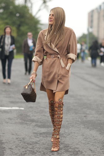 Even in neutrals, Anna Dello Russo was hardly understated.
Even in neutrals, Anna Dello Russo was hardly understated.