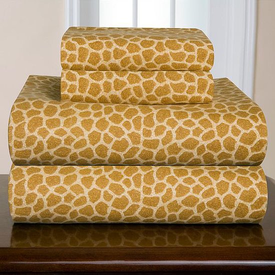 Pointehaven Giraffe Flannel Sheet Set Pointehaven Giraffe Flannel Sheet Set