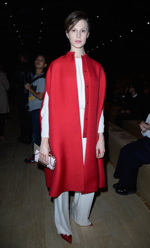 Elettra Wiedemann went slouchy in boxy designs at the Valentino runway show.
Elettra Wiedemann went slouchy in boxy designs at the Valentino runway show.