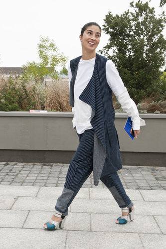 Caroline Issa did menswear with easy proportions.
Caroline Issa did menswear with easy proportions.