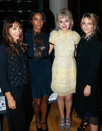 Rashida Jones, Gabrielle Union, Imogen Poots, and Dianna Agron posed together before Wednesday's Miu Miu show.
Rashida Jones, Gabrielle Union, Imogen Poots, and Dianna Agron posed together before Wednesday's Miu Miu show.