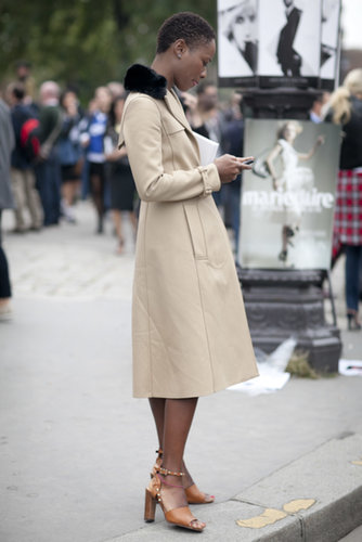 All you need are a great coat and cool shoes. Just ask Shala Monroque.
All you need are a great coat and cool shoes. Just ask Shala Monroque.