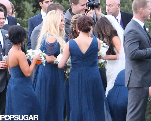 Jessica Simpson spoke to the bride, Lauren Auslander.
Jessica Simpson spoke to the bride, Lauren Auslander.