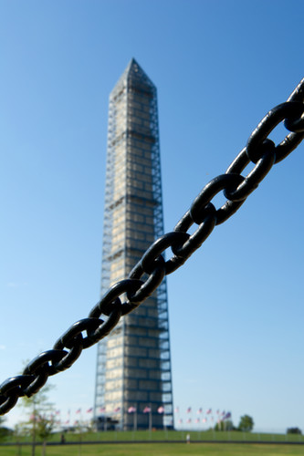 Barricades were placed around the monuments in Washington DC.
Barricades were placed around the monuments in Washington DC.