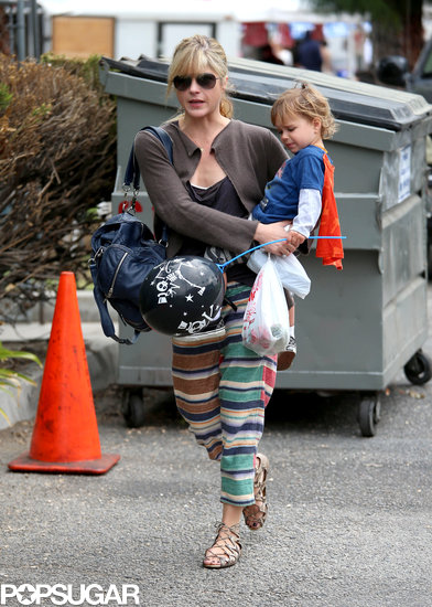 Selma Blair headed to an LA farmers market on Sunday with her son, Arthur.
Selma Blair headed to an LA farmers market on Sunday with her son, Arthur.