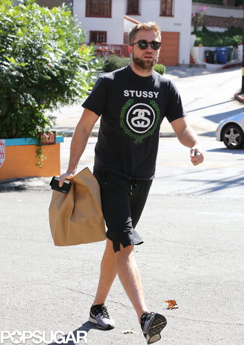 Robert Pattinson sported a growing beard.
Robert Pattinson sported a growing beard.