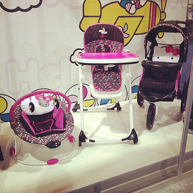Baby Trend is introducing a Hello Kitty line that includes bouncers, high chairs, strollers, car seats, and more!
