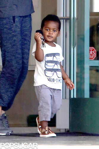 Jackson Theron held onto his mom's car keys.
Jackson Theron held onto his mom's car keys.
