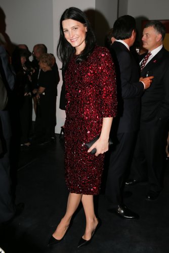 Tabitha Simmons sparkled in her ruby cocktail dress at the God's Love We Deliver dinner at Spring Studios.
Tabitha Simmons sparkled in her ruby cocktail dress at the God's Love We Deliver dinner at Spring Studios.
