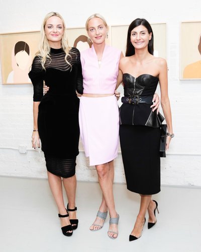 Giovanna Battaglia stepped out in Michael Kors's bustier and joined Virgine Courtin-Clarins and Claire Courtin-Clarins at the opening reception for Faces of Change.
Giovanna Battaglia stepped out in Michael Kors's bustier and joined Virgine Courtin-Clarins and Claire Courtin-Clarins at the opening reception for Faces of Change.