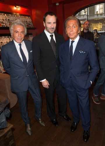Tom Ford and Valentino Garavani joined Giancarlo Giammetti to launch Private at London's Claridge's Hotel.
Tom Ford and Valentino Garavani joined Giancarlo Giammetti to launch Private at London's Claridge's Hotel.