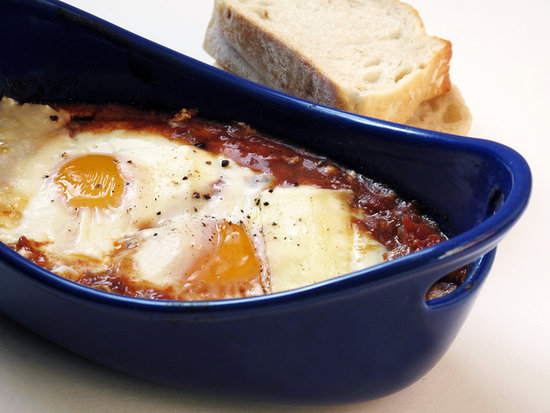 Day Five: Baked Eggs in Spicy Tomato Sauce Day Five: Baked Eggs in Spicy Tomato Sauce