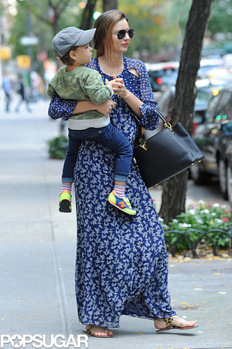 Miranda Kerr and her son, Flynn Bloom, walked down the street in NYC.
Miranda Kerr and her son, Flynn Bloom, walked down the street in NYC.
