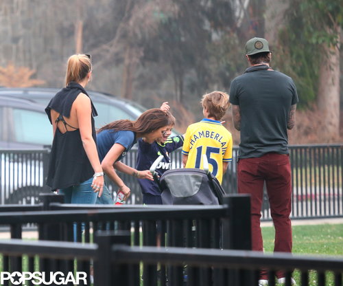 Victoria Beckham watched little Harper play soccer.
Victoria Beckham watched little Harper play soccer.