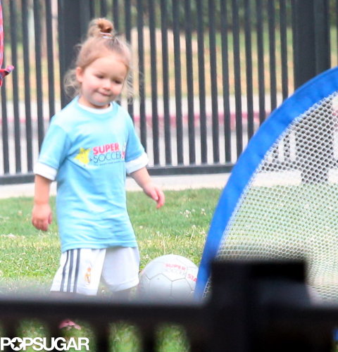 The Beckhams watched little Harper play soccer in LA.
The Beckhams watched little Harper play soccer in LA.