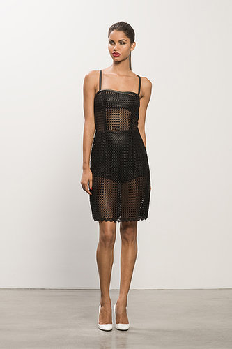 Guipure Black Lace Dress ($1,195), Heaven White Patent Pump ($495)
Photo courtesy of Tamara Mellon
Guipure Black Lace Dress ($1,195), Heaven White Patent Pump ($495)
Photo courtesy of Tamara Mellon