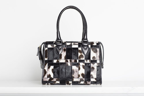 Seductive Pony Satchel in Grey/Cream/Black Leopard ($1,495)
Photo courtesy of Tamara Mellon
Seductive Pony Satchel in Grey/Cream/Black Leopard ($1,495)
Photo courtesy of Tamara Mellon