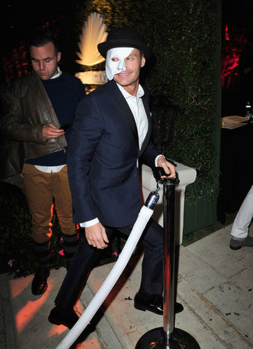 Ryan Seacrest haunted the Casamigos Halloween Party as the Phantom of the Opera.
Ryan Seacrest haunted the Casamigos Halloween Party as the Phantom of the Opera.
