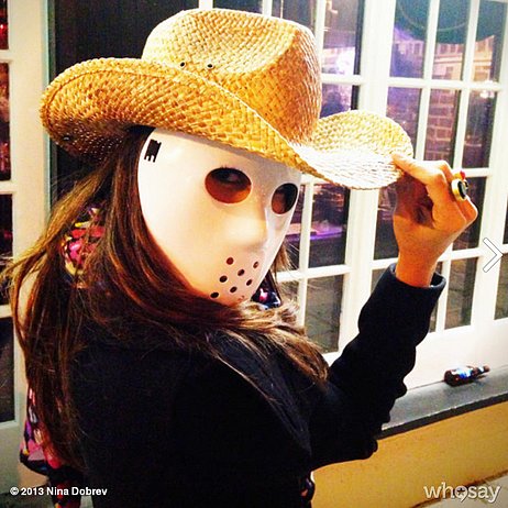 Nina Dobrev got in the spirit with a spooky Halloween mask.
Source: Nina Dobrev on WhoSay
Nina Dobrev got in the spirit with a spooky Halloween mask.
Source: Nina Dobrev on WhoSay