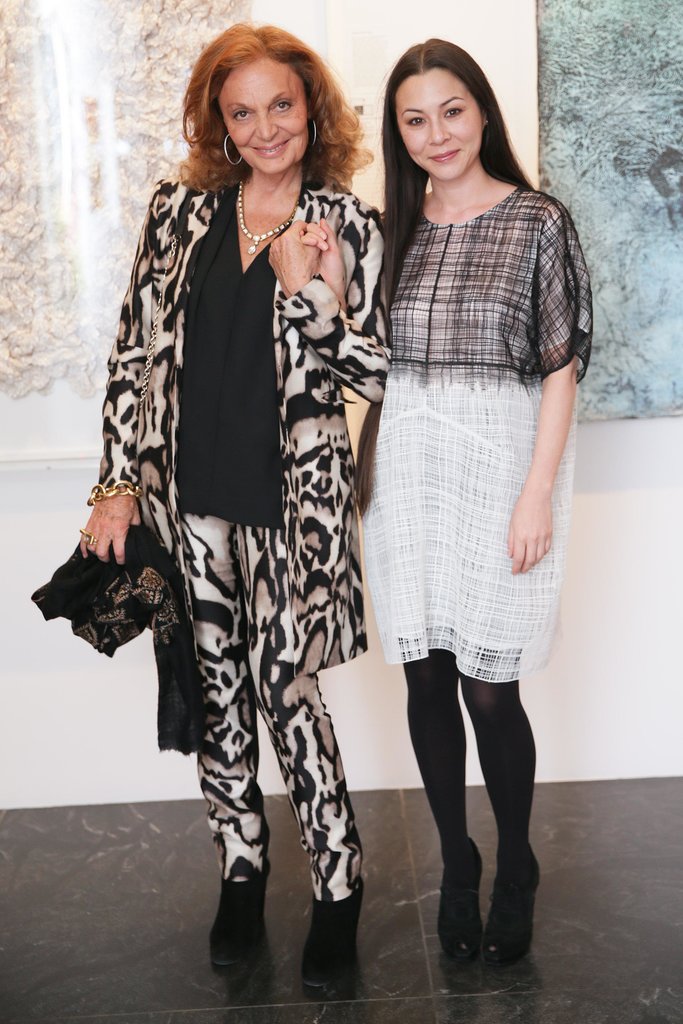 China Chow joined Diane von Furstenberg at amfAR's Two x Two Young Collectors preview in coordinating color palettes.
China Chow joined Diane von Furstenberg at amfAR's Two x Two Young Collectors preview in coordinating color palettes.